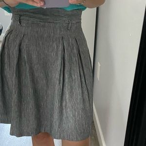 Zara basic, skirt black with white stripes,size XS